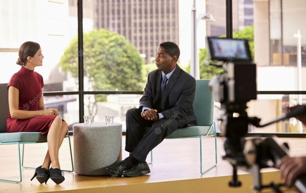 Sit-Down interview style of video production.